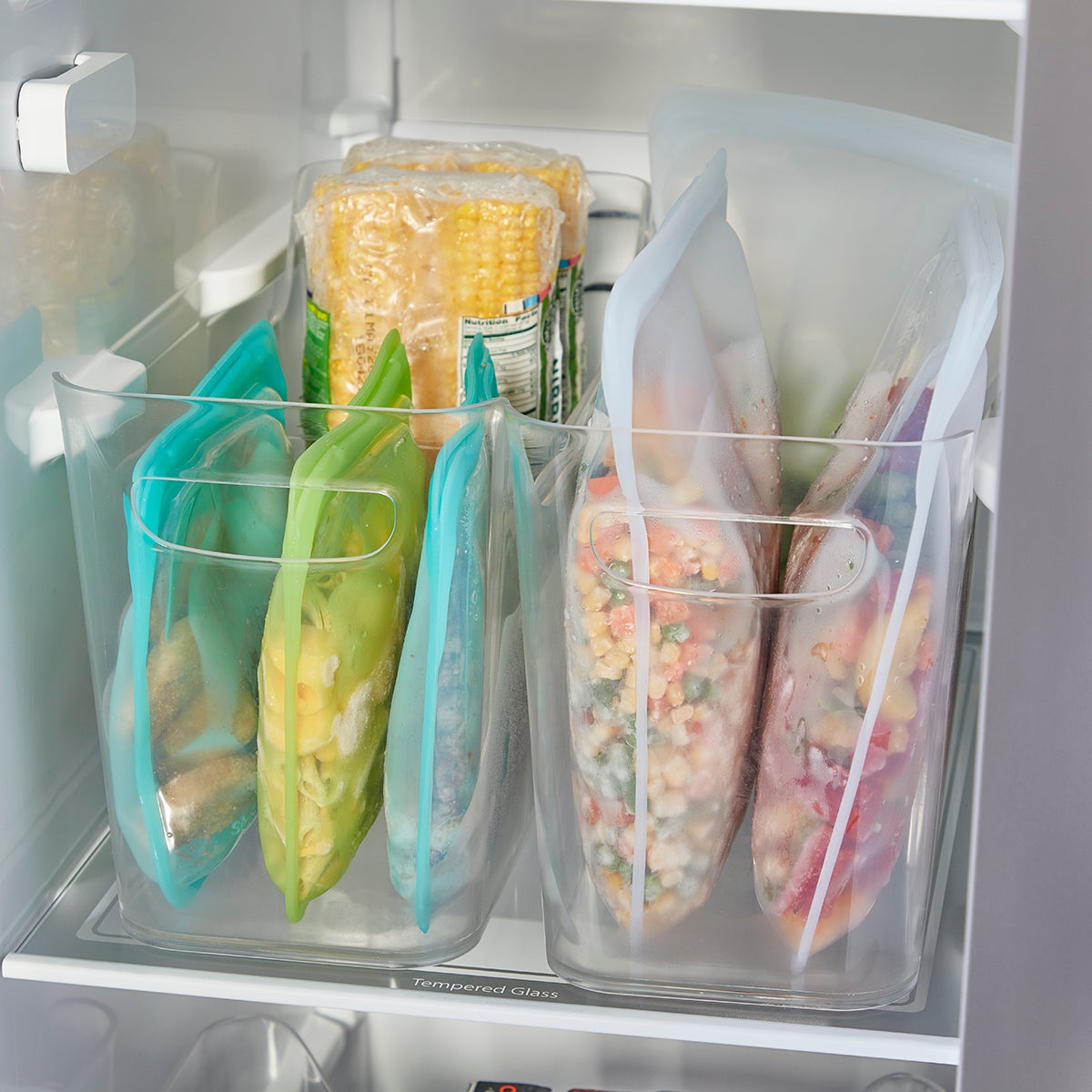 iDesign Linus Divided Freezer Bins The Container Store